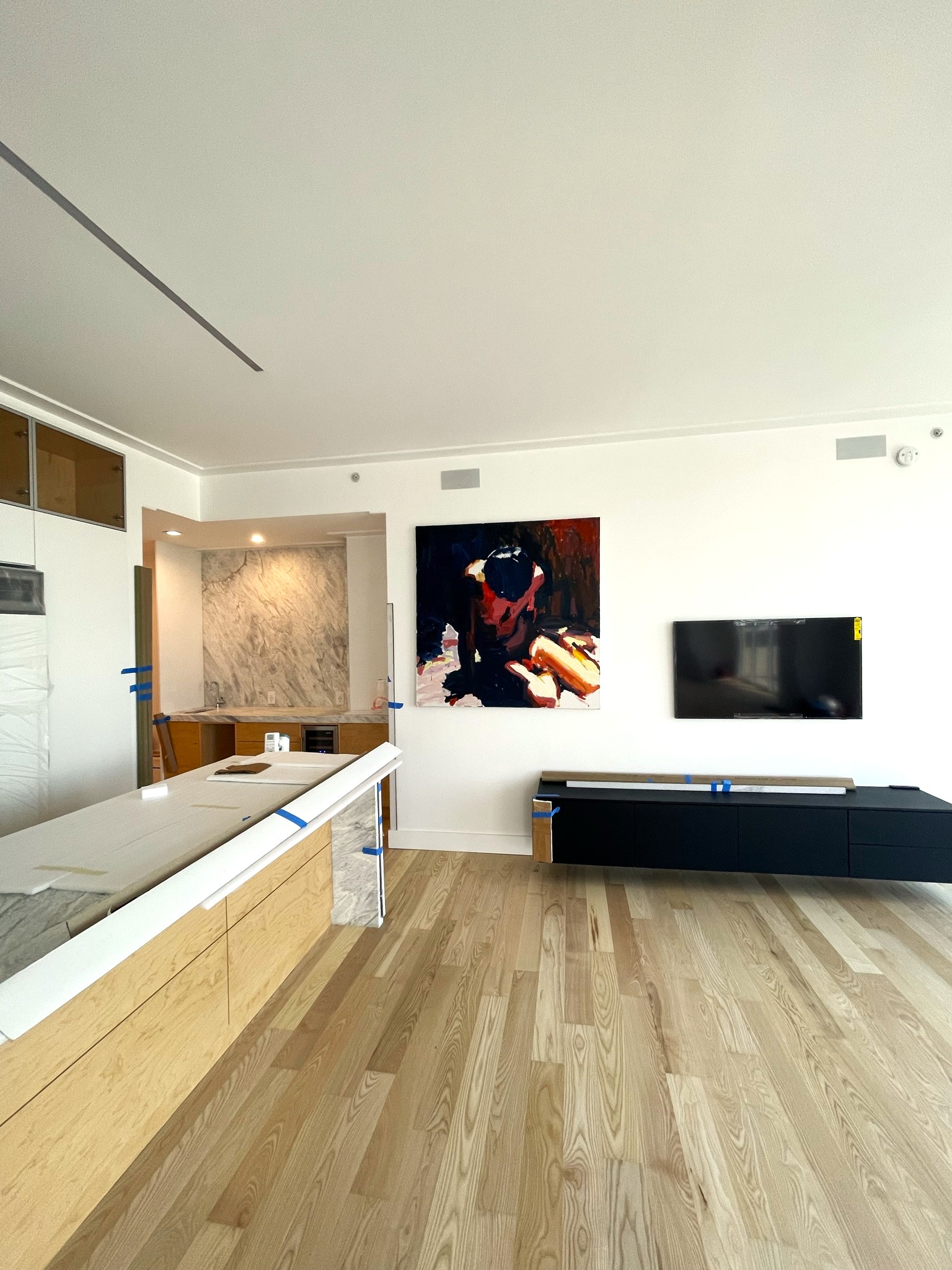 Living room hardwood floors -Ash