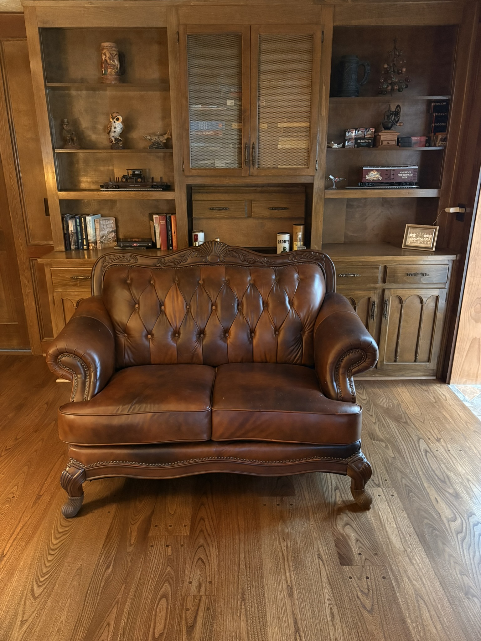 stained Elm hardwood floors